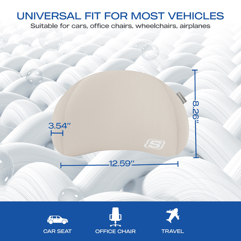 Skechers 1Piece Memory Foam Neck Support Tan-Universal Fit,25CU67