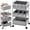 gray, variant on 2in1 Baby Diaper Caddy Organizer Cart 3 Tier Large Capacity Metal Utility Bedside Rolling Cart with Divider Newborn Registry Nursery Essential Must Have Crib Bedroom Baby Shower(Gray, Blue)