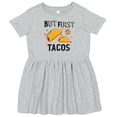 thumbnail image 3 of Inktastic But First Tacos Girls Toddler Dress, 3 of 5