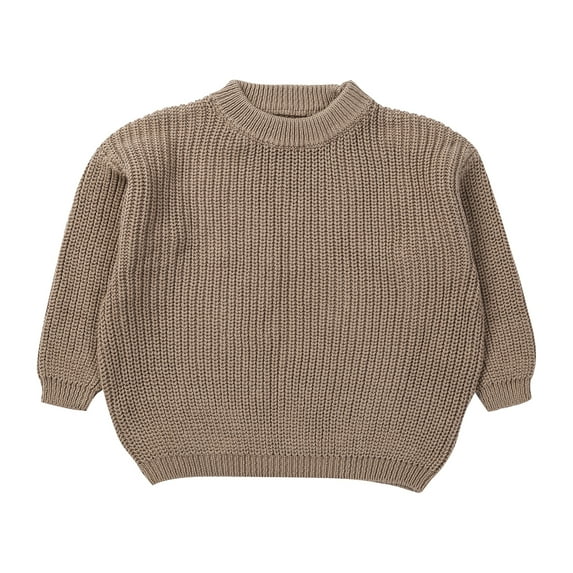 Douhoow Unisex Toddler Solid Sweater Winter Soft Long Sleeve Knitted Pullover