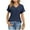 Navy, variant on Womens Trendy Short Sleeves Comfy Blouses Tops with Pockets Women's Solid Color Pocket Blouses Short Sleeve V-Neck Pullover Casual Fashionable Top