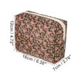 thumbnail image 2 of 1 Pc Bolsa de Cosméticos Portátil para Mujeres con Diseño de Peonía para Vacaciones y Viajes de Negocios Color Rojo Rosa de Poliéster, 2 of 3
