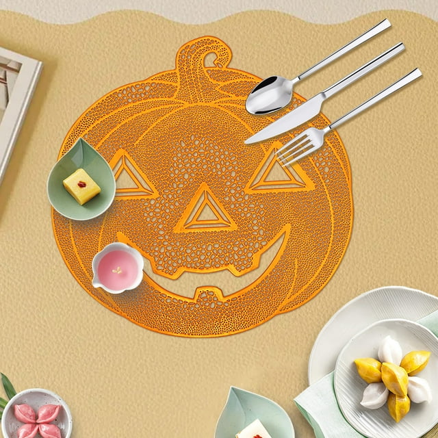 Limited Time Offer, Halloween Placemat Household Heat-resistant, Waterproof,insulation Mat, And Easy To Clean