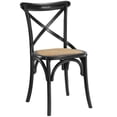 thumbnail image 3 of Home Square 2 Piece Wood Frame/Rattan Seat Dining Chair Set in Black/Natural, 3 of 5