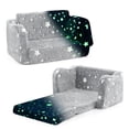 thumbnail image 1 of Costway 2-in-1 Kids Couch Folding Toddler Chair with Blanket Gift for 3+ Kids Gray, 1 of 10