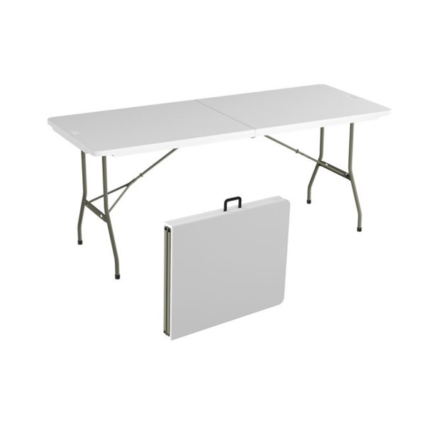 ALEXXO Multipurpose Folding Table, White (6Foot) 71" X (W) 29.5" X (H
