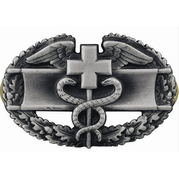 Army Combat Medical 1st Award Badge (Oxidized Finish)