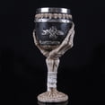 thumbnail image 4 of Cráneo copa resina medieval chalicio de acero inoxidable forro creativo metal gótico vino barras barras bebidas bebidas bebidas halloween regalos Kearding HA011469-00B, 4 of 7