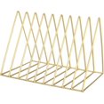thumbnail image 1 of Jinsinto Gold Lai Li Metal Magazine Rack, Gold Magazine Rack, Triangle Desktop Bookshelf, Modern Record Rack, Office Magazine Rack, Cd, Magazine, 1 of 5