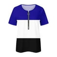 thumbnail image 4 of Blusa informal con cuello en V y manga corta con estampado de verano para mujer con estilo OAVQHLG3B Store  lin121212, 4 of 5