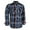 05 Blue Black Orange, variant on Mens Pearl Snap Plaid Western Cowboy Button Up Long Sleeve Shirts Yellow White Grey 02 Large