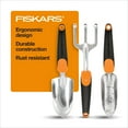 thumbnail image 4 of Fiskars 3-in-1 Gardening Tools - Trowel, Transplanter, Cultivator for Gardening - Lawn and Garden - Black/Orange, 4 of 8