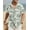 Celadon Green- Palm Leaf, variant on Men Linen Aloha Shirts Button Up Lightweight Beach Wear Wedding T Shirts