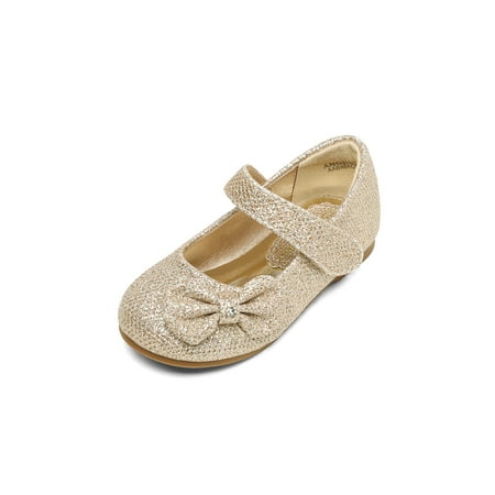 

Dream Pairs Adorable Mary Jane Side Bow Ballerina Flat (Toddler/Little Girl) ANGEL-5 GOLD/GLITTER Size 10