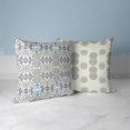 thumbnail image 2 of Elegant Twirls Indoor/Outdoor Pillow with Removable Cover in Gray 18x18, 2 of 5