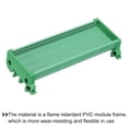 thumbnail image 3 of Uxcell DIN Rail Mount Carrier for 120mm x 50mm PCB, Housing, Bracket, Green, 3 of 4