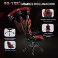 thumbnail image 3 of FOH Silla Gamer, Ergonomica Reclinable hasta 135°, con Apoyabrazos Ajustables Adelante y Atras, Cojin Cervical y Lumbar Ajustables, Tela Transpirable, Capacidad de Carga, 3 of 7