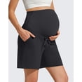 thumbnail image 6 of G4Free EverGoing Maternity Athletic Shorts with Pockets Over The Belly Drawstring Casual Pregnancy Shorts Yoga Workout, 6 of 8