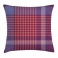thumbnail image 1 of Checkered Throw Pillow Cushion Cover, Retro British Irish Cultural Pattern of Tartan Abstract Celtic Design, Decorative Square Accent Pillow Case, 24 X 24 Inches, Purple Lavender Orange, by Ambesonne, 1 of 2