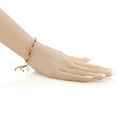 thumbnail image 3 of Gem Stone King 0.60 Ct Red Garnet White Created Sapphire 18K Rose Gold Plated Silver Bracelet for Women, 3 of 4