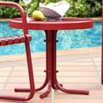 thumbnail image 3 of Crosley Furniture Table d'Appoint Rétro en Métal pour Extérieur/cour Arrière/patio 19 Pouces x 22 Pouces, Rouge, 3 of 5