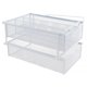 thumbnail image 2 of Organizador de gabinete extraíble con estantes deslizables para despensa, malla de alambre de metal de doble capa blanco 3 compartimentos, 2 of 9