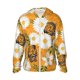 thumbnail image 1 of Fotbe White Floral and Butterflies Chaqueta con Protección Solar UPF 50+ para Hombre y Mujer, Camisa con Capucha y Bolsillos-XX-Large, 1 of 7