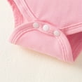 thumbnail image 6 of TAIAOJING Toddler Baby Girl Outfit Girls Short Sleeve Letter Romper Tops Cartoon Print Bowknot Shorts Pants With Headbands 3PCS Set, 6 of 9