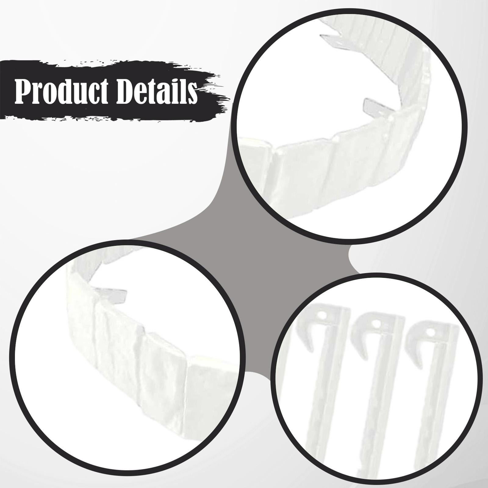 Nishiyuenyi Garden Edging Border Easily Install Outdoor Yard Multifunctional Lawn Border White
