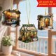thumbnail image 5 of CaiYueKe Christmas Book Ornament 2D Flat Acrylic Hanging Pendant Holiday Tree Decoration Gift for Readers Book Lovers Literary Enthusiasts Bibliophile Teachers Students Flower Shop Festive Decor, 5 of 5