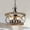 Weathered Wood, variant on Cusp Barn 5 Light French Country Wooden Chandelier, Farmhouse Chandeliers for Dining Room Island Lights for Kitchen Ceilings Decor
