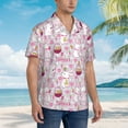 thumbnail image 2 of Wukai Easter Rabbit Men's Hawaiian Shirt Short Sleeve Casual Button Down Summer Beach Aloha Shirt Tropical Print Holiday Party, 2 of 8