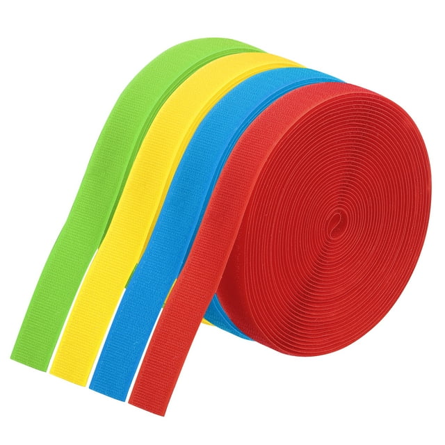 Unique Bargains 105 Feet Carpet Marker Strips Set, 4 Rolls Nylon Spots Hook Tape, Multicolored