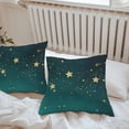 thumbnail image 7 of Waterproof Throw Pillow Covers Set of 2, 26x26 Inch Yellow Teal Star Decorative Pillowcases Outdoor Pillow Slip Cushion Covers Set for Couch Tent Elegant Sky Star Art, 7 of 7