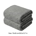 thumbnail image 3 of BGZLEU 2Pcs Microfiber Bath Towels, Ultra Soft, Super Absorbent and Fast Drying, No Fading Bathroom Towel Set for Sport, Travel, Fitness, SPA and Yoga (Coral Fleece - Gray, 30in x 14in), 3 of 8
