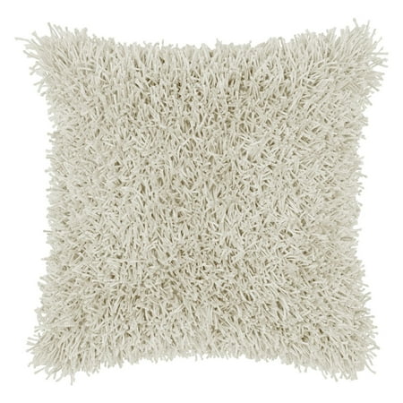 Rizzy Home poly string shag18" x 18"Cotton decorative filled pillow