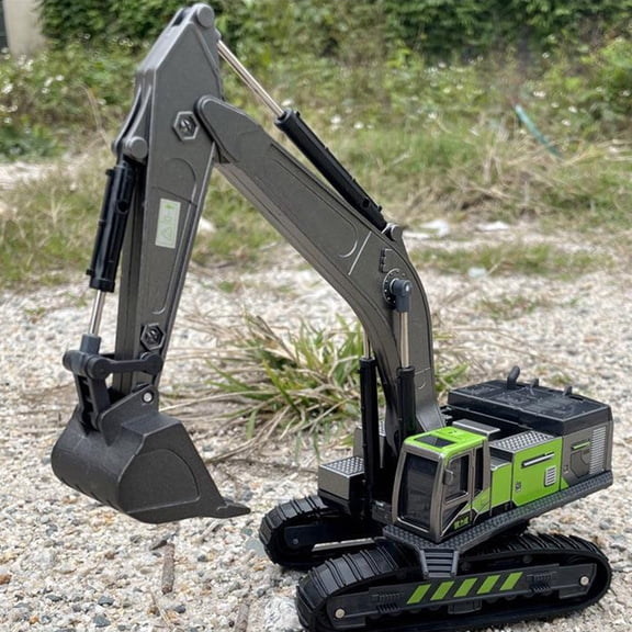 Pyaiiner Electric Construction Excavator Toy Engineering Car Playset Drill Machines Punch Birthday Christmas Gift