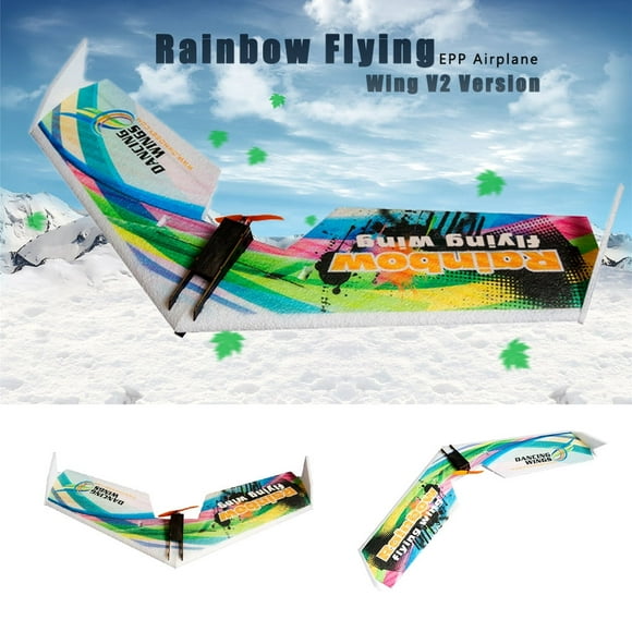 MesaSe Dancing Hobby E0511 Rainbow Flying Wing V2 RC Airplane 800mm Wingspan Delta Wing Tail-pusher Aircraft KIT