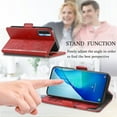 thumbnail image 4 of Case for TCL 20 S Cover Leather Wallet Folio Case Book Design Flip Magnetic Closure - Red, 4 of 5