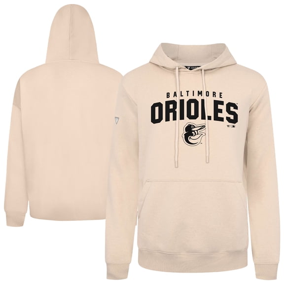 Men's Levelwear Khaki Baltimore Orioles Podium Team Arch Pullover Hoodie