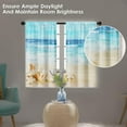 thumbnail image 6 of Beach Sea Shells Ocean Kitchen Curtains, Summer Starfish Tropical Short Window Curtains Set of 2, Window Treatment Tier Curtains for Kitchen Over Sink Bathroom Dining Room Decor (26x36 Inch), 6 of 6