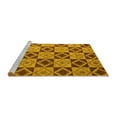 thumbnail image 2 of Ahgly Company Machine Washable Indoor Round Abstract Yellow Modern Area Rugs, 7' Round, 2 of 4