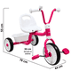 thumbnail image 4 of Triciclo para Niños JOYKOOAsiento Ajustable Ruedas de Eva con Canasta Apto a partir de 2 Años Soporta hasta 25 kg - Rosa, 4 of 6