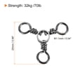 thumbnail image 2 of 3 Way Swivel, 70lb Stainless Steel Cross Line Terminal Tackle, Black 50 Pack, 2 of 6