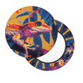 thumbnail image 3 of Round Bar Stool Seat Covers, Colorful Gecko Jungle Art Elastic Round Chair Cover Stool Seat Slipcover Bar Stool Cushions Round Pad for 12-14 inch, 3 of 7