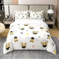 thumbnail image 2 of Cute Honey Bee Juego de Funda Nórdica Queen Size,Jardín de dibujos animados de animales Kawaii ropa de cama, 2 of 7