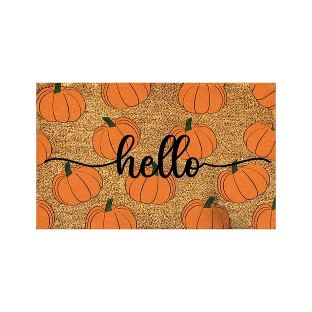 Dsscvnef Funny Doormats Welcome Fall Pumpkin Thanksgiving Floor Mats Heavy Duty Decorative Entry Way Rugs for Welcoming Front Porch