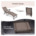 thumbnail image 6 of Foldable Chaise Lounge Chairs (2-Pack) - Adjustable Backrest & Footrest - Outdoor Patio Recliner for Garden, Poolside, Beach - Portable & Easy Storage, 6 of 9