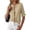 03-Apricot, variant on Women's Lightweight Knit Cardigan - Tie Front Ruffle Short Sleeve Open Front Summer Cover Up Sweater Top