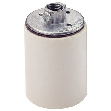 Leviton 10045 Lamp Holder, 250 V, 660 W, Phenolic Housing Material, White